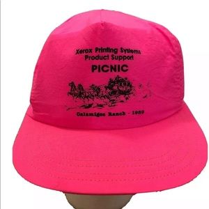 Xerox Vintage 1989 Neon Pink Hat Adjustable